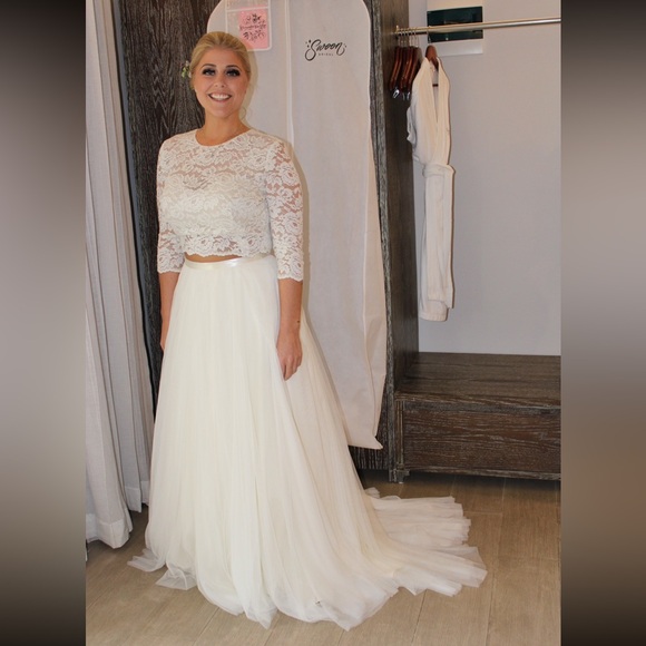 Watters wedding dress two piece
